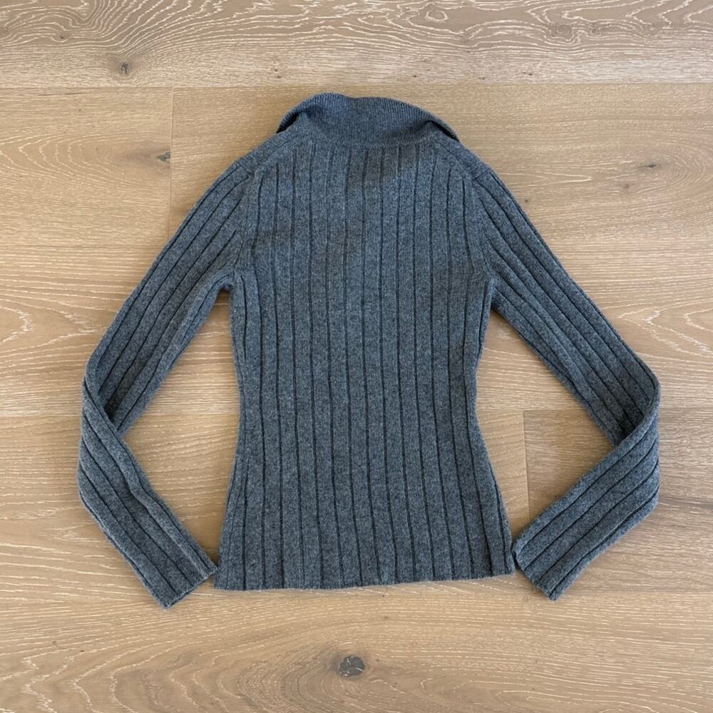 KHAITE Cashmere Sweater Ribbed Hans Size S Gray - Picture 4 of 5